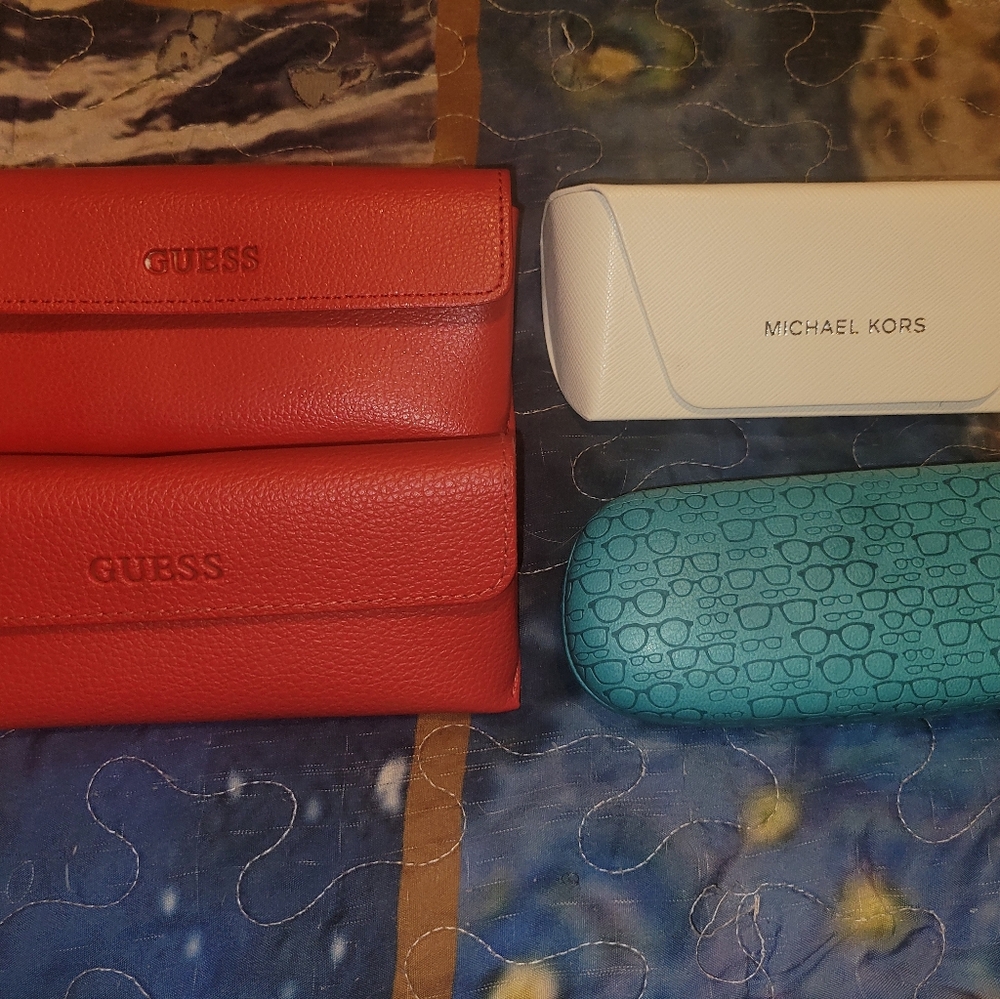 Four eyeglasses cases are $10 for each case. No clothes.